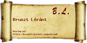 Bruszt Lóránt névjegykártya