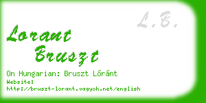 lorant bruszt business card