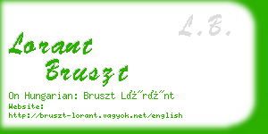 lorant bruszt business card